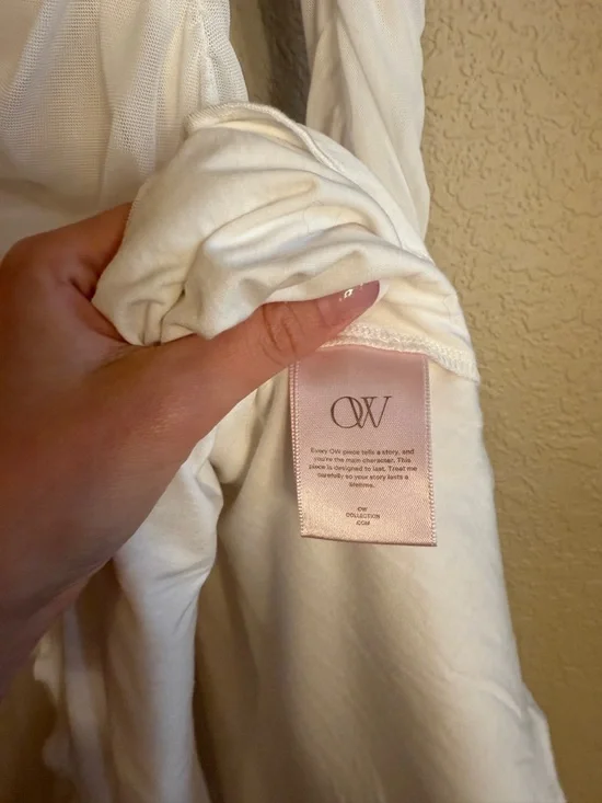 Revolve White Ruched Long-Sleeve Mini Dress - Picture 5 of 7